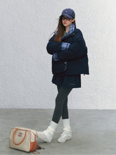 Color-block Plaid Spliced Cotton Jacket - CHINASQUAD