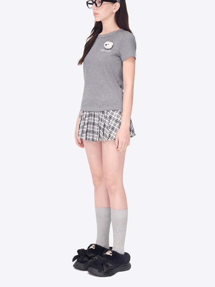 Plush Bear Platform Mule Snow Slippers