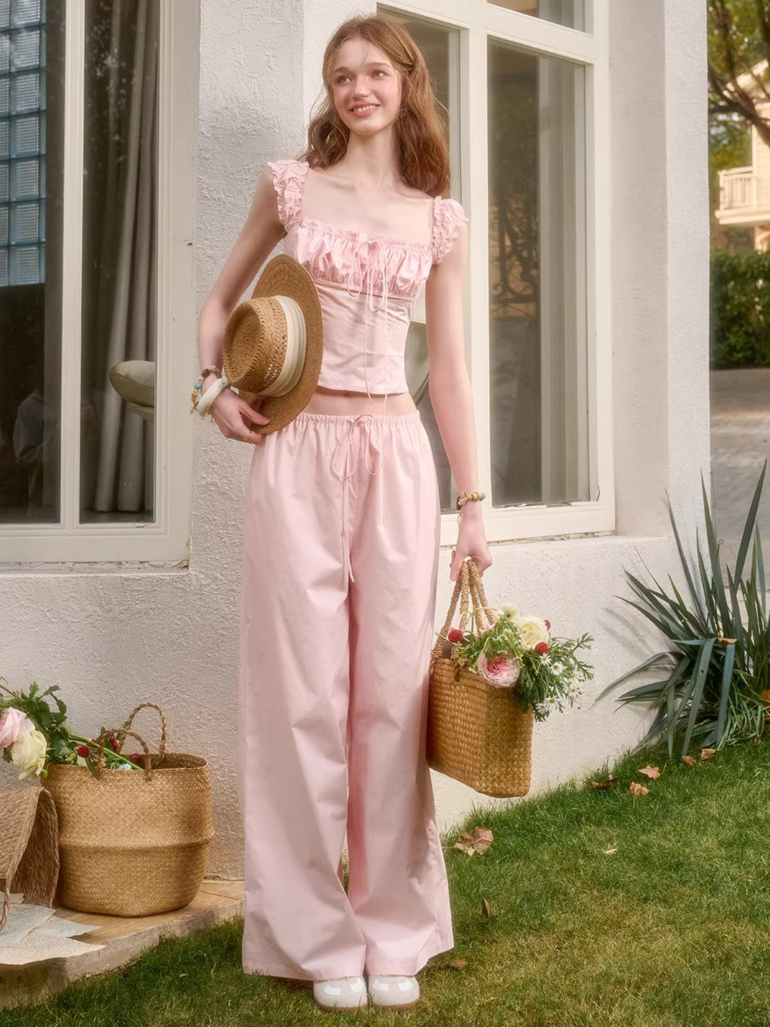 Cotton Relaxed Elegant Two-Piece Set