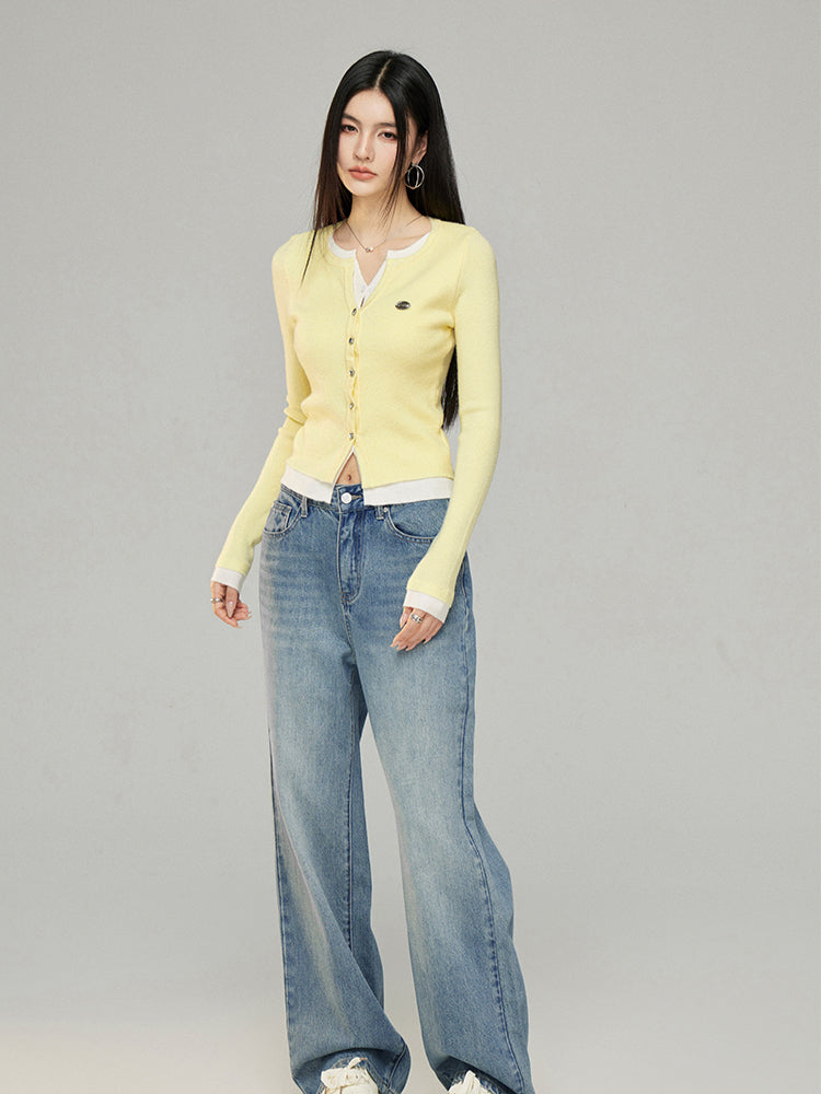 Color-blocked Knit Top - CHINASQUAD