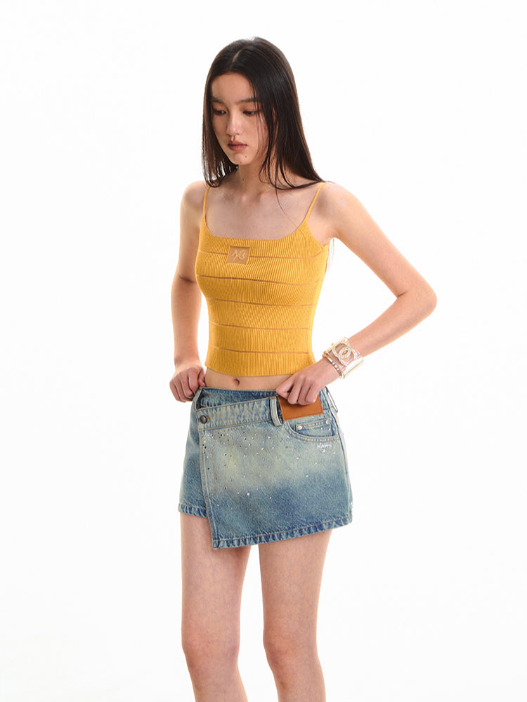 Ice Feel Striped Knit Vest - CHINASQUAD