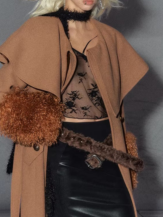 Retro Faux-Fur Waist Belt