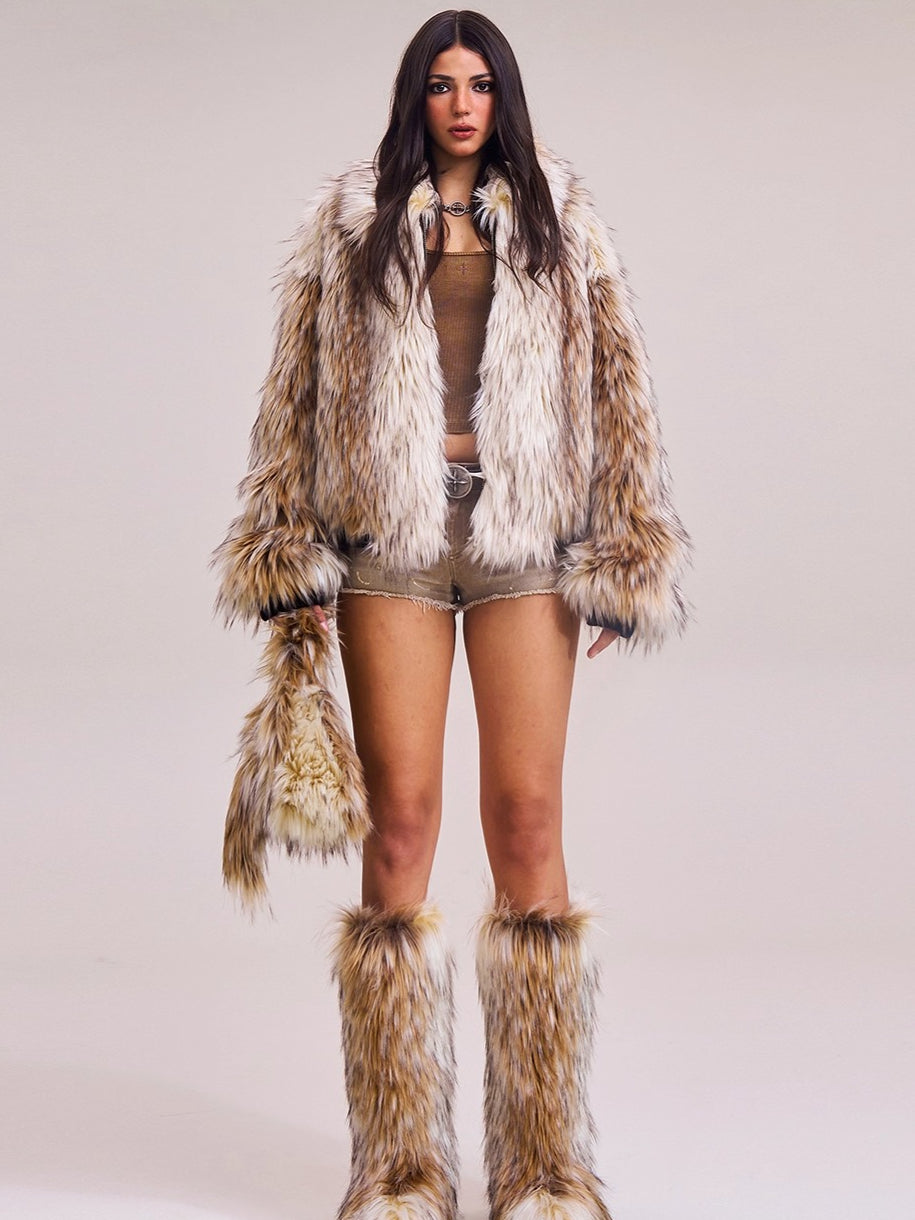 Arctic Cross Faux Fur Jacket