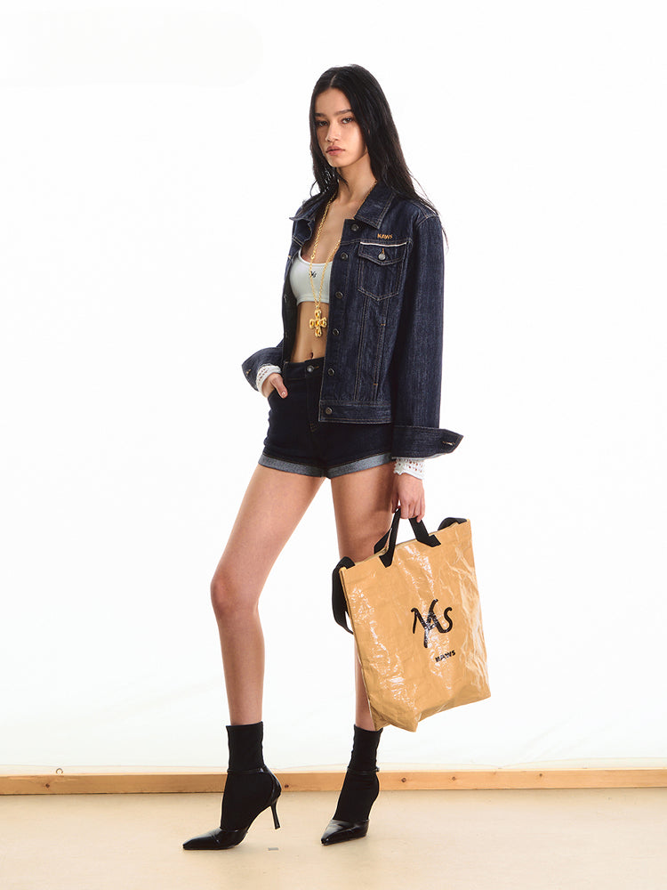 Low Waist Stretch Denim Shorts - CHINASQUAD