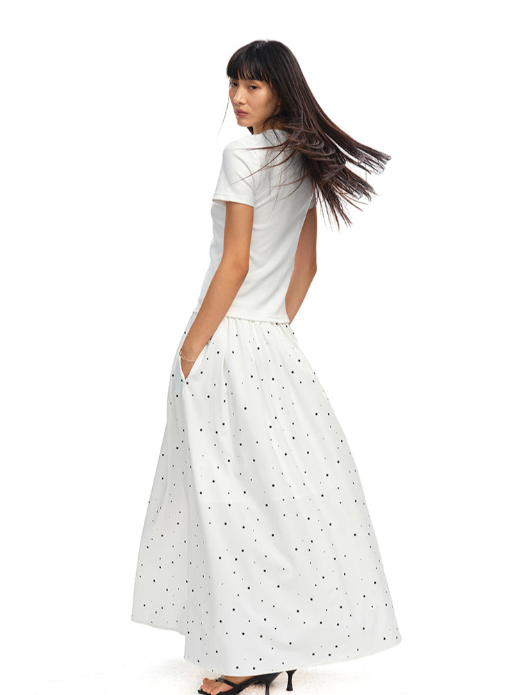 Polka-Dot Patchwork Dress - CHINASQUAD