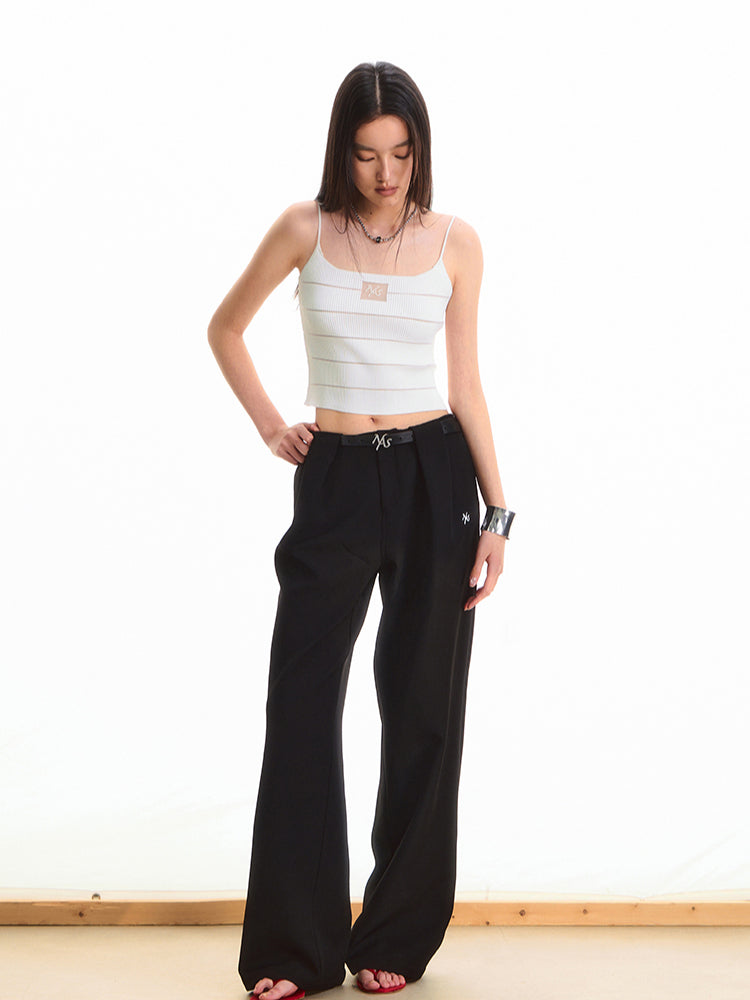 Ice Feel Striped Knit Vest - CHINASQUAD