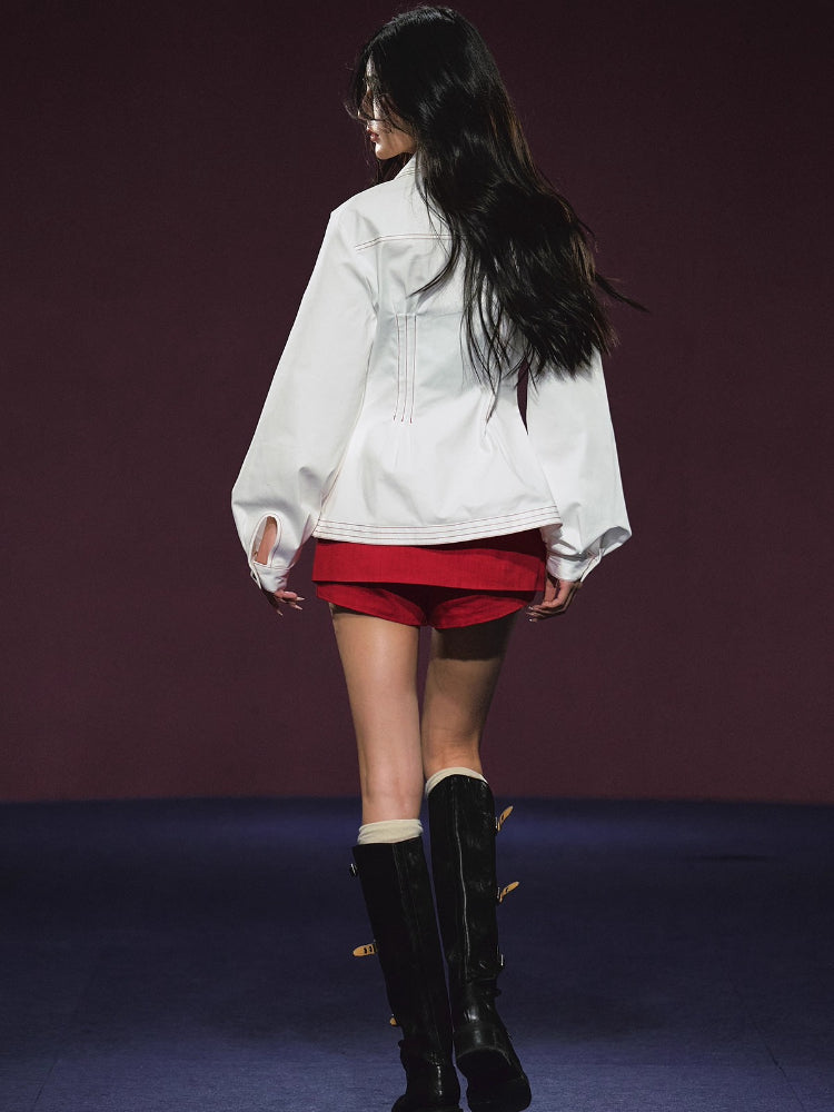 Red Line Collared Pocket Jacket