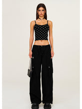 Drawstring - Adjustable Wide - Leg Utility Pants - CHINASQUAD