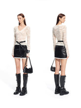 Florence 100% Wool Semi-Sheer Fitted V-Neck - CHINASQUAD
