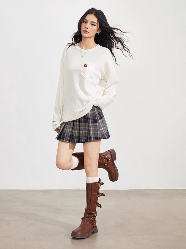 Embroidered Raw Edge T-shirt