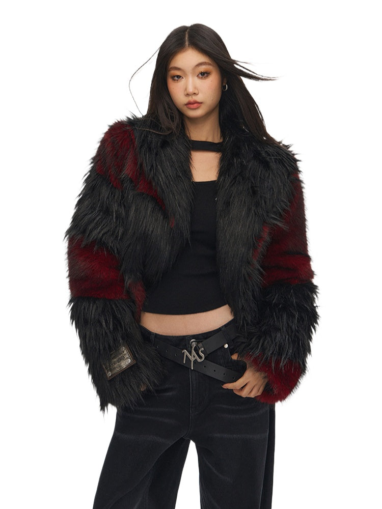 Loose Silhouette Large Lapel Patchwork Coat - CHINASQUAD