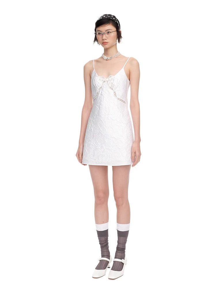 Hollow Bow Tie Strap Dress - CHINASQUAD