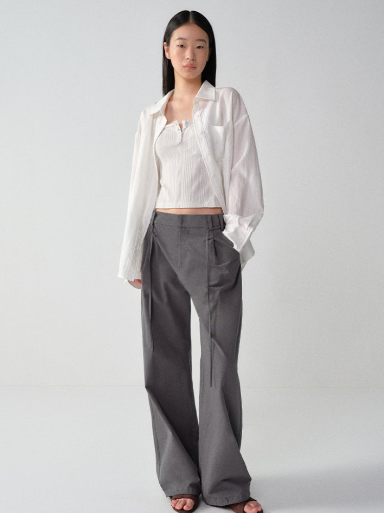 U-Neck Sleeveless Silver-Thread Tank Top - CHINASQUAD