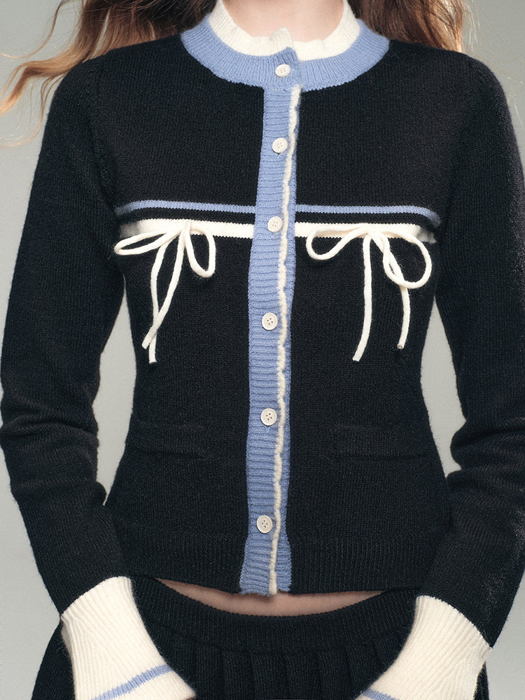 Academy Knit Sweater Cardigan Set - CHINASQUAD