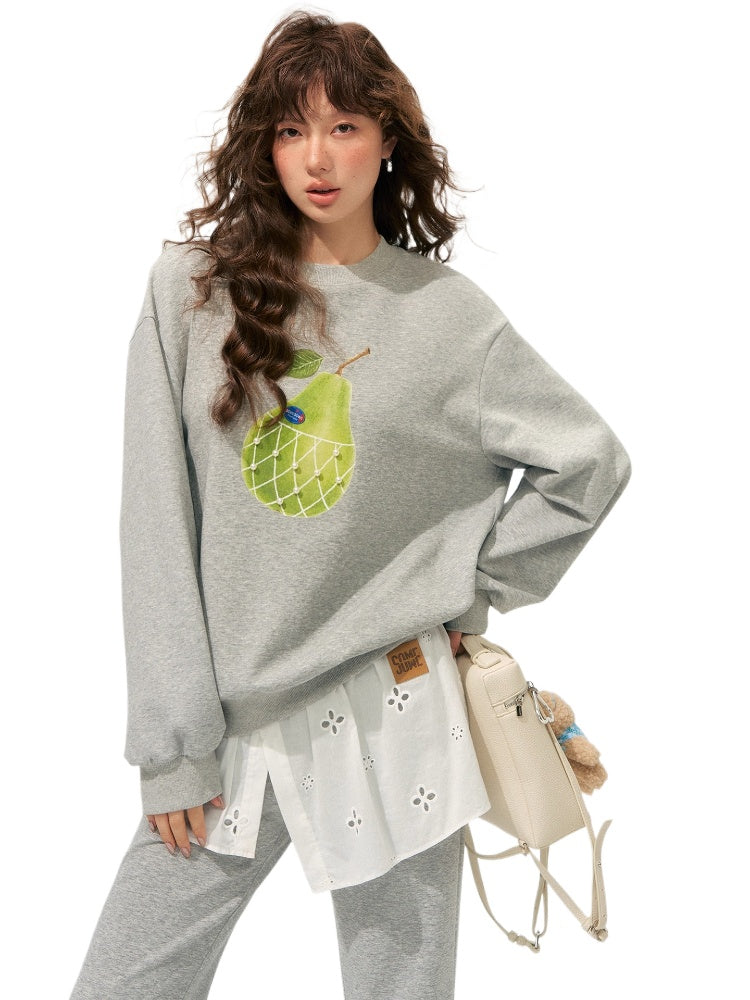 Pear Printed Sweatshirt - CHINASQUAD