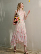 Flower-pattern Flowing Dress - CHINASQUAD