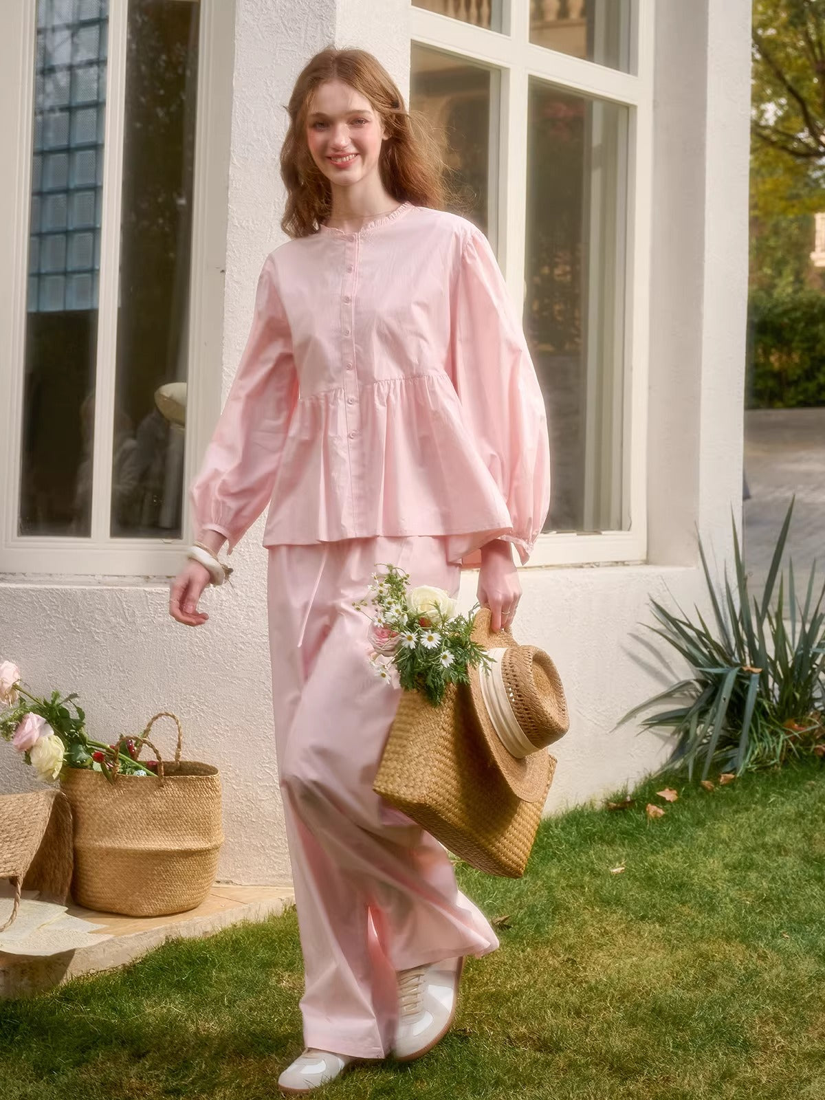 Embroidered Shirt Dress & Slip Dress Set