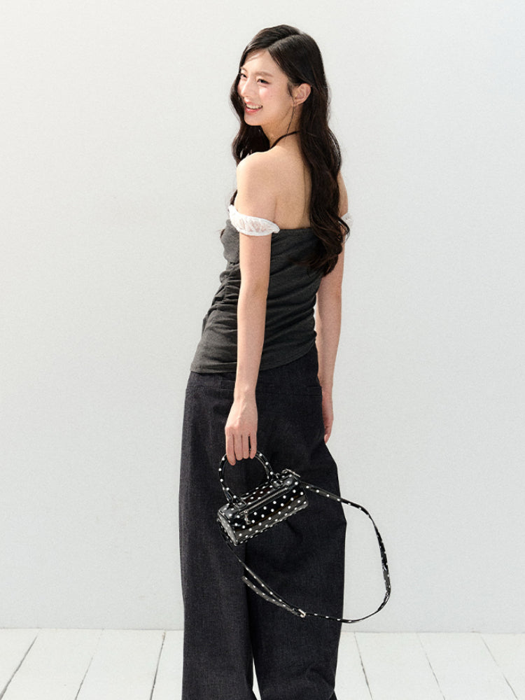 Lace Off-shoulder Cami Top - CHINASQUAD