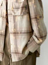 Washed Vintage Rose Beaded Shirt Jacket - CHINASQUAD