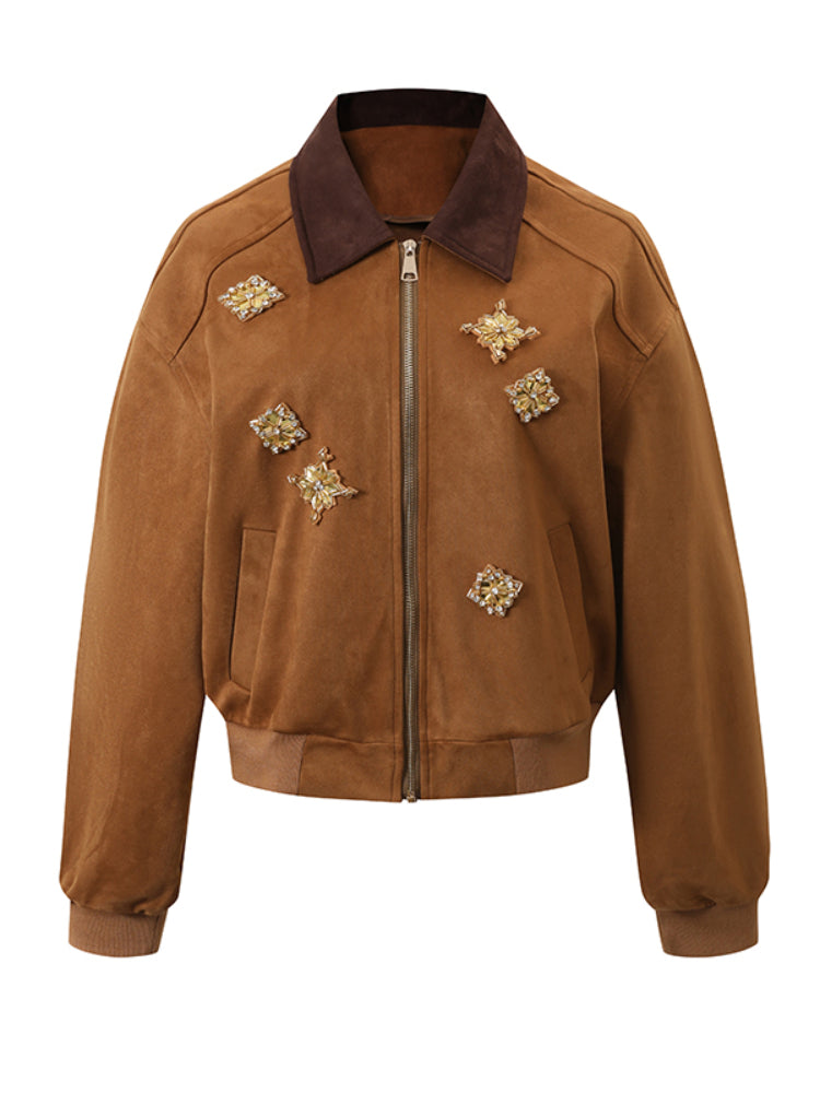 Zipper Heavy Duty Studded Chic Jacket - CHINASQUAD