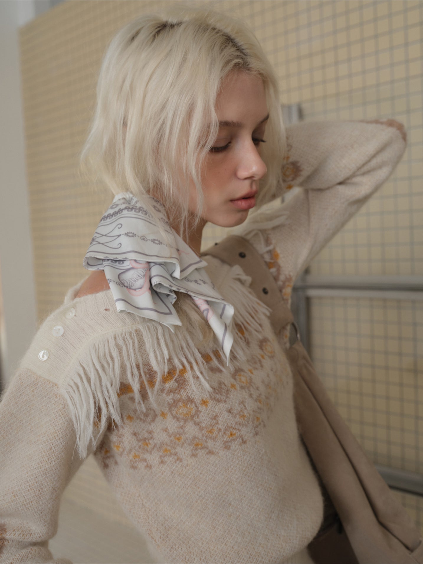 Snake Year Print Square Hair Scarf & Scrunchie - CHINASQUAD