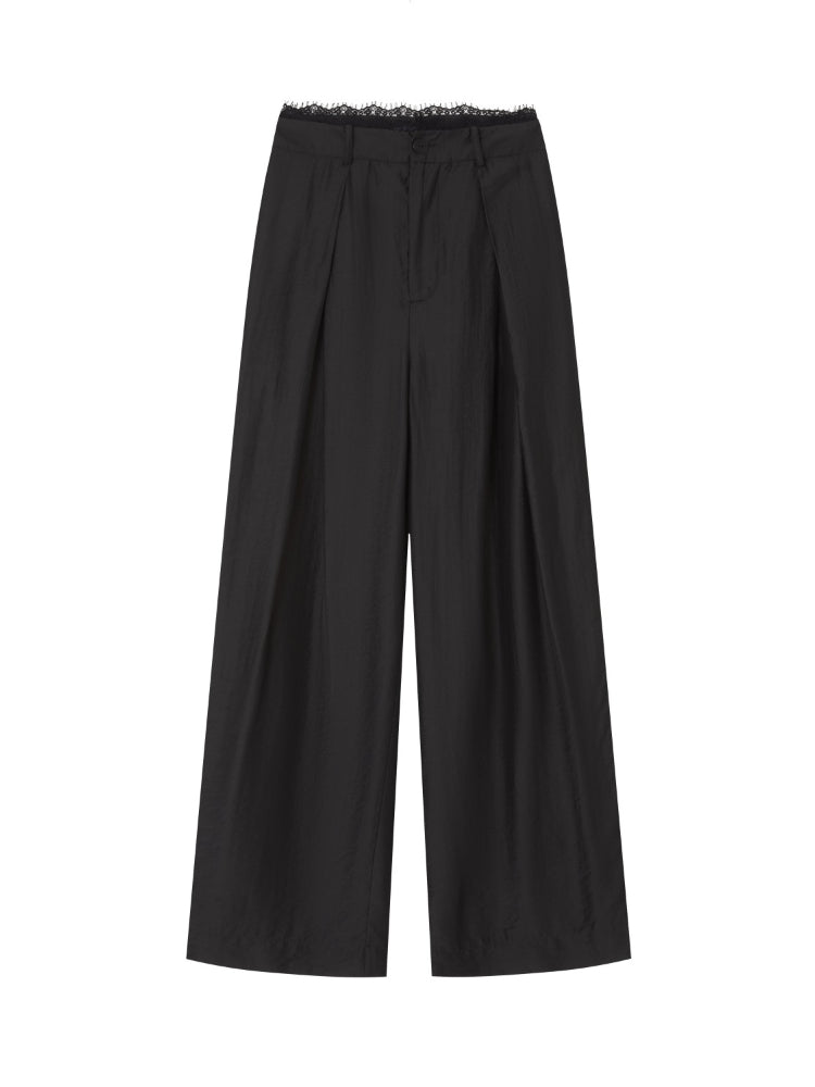 Suit Pleated Wide-Leg Pants - CHINASQUAD