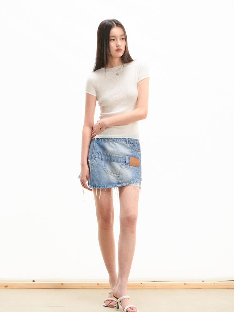 Versatile Knit T-shirt Top - CHINASQUAD