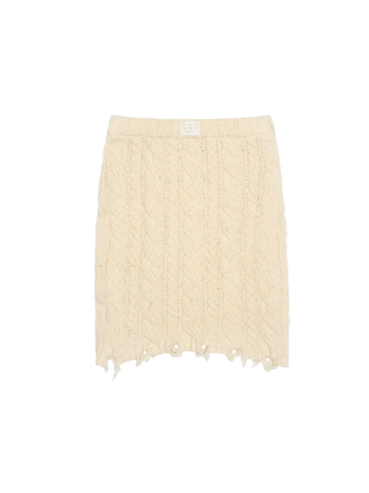 Cable Knit Cardigan & Skirt Set - CHINASQUAD
