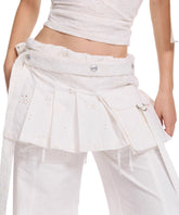 Plaid Overlay Tie Skirt - CHINASQUAD