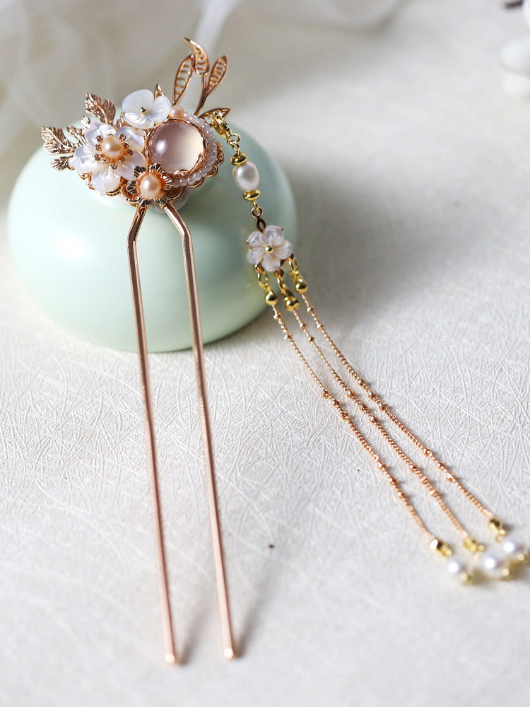 Long Kui Pink Hanfu Hairpin - CHINASQUAD