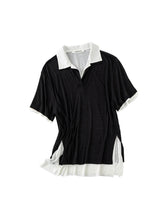 Oversized Fake Two-piece Polo Shirt - CHINASQUAD