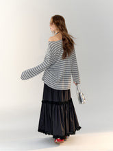 Printed Striped Knitted Sweater - CHINASQUAD