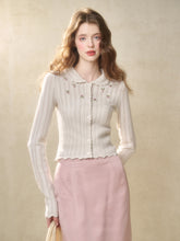 Embroidered Wool Hollow Cardigan & Tank Top Set - CHINASQUAD