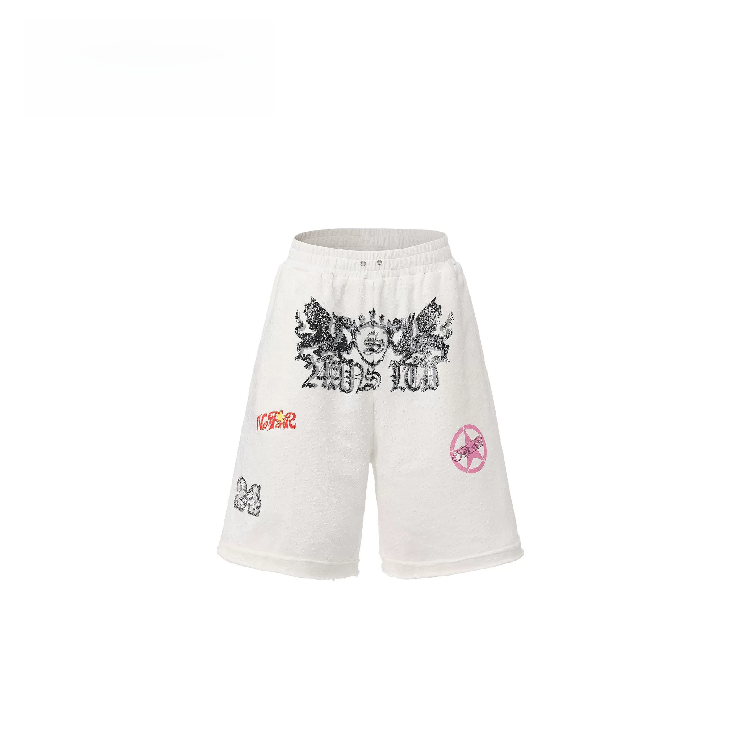 Punk Millennium Distressed Two-Tone Set with Graphic Print