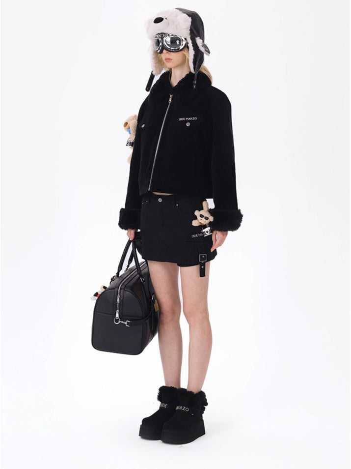 Plush Lined Short Ankle Snow Boots