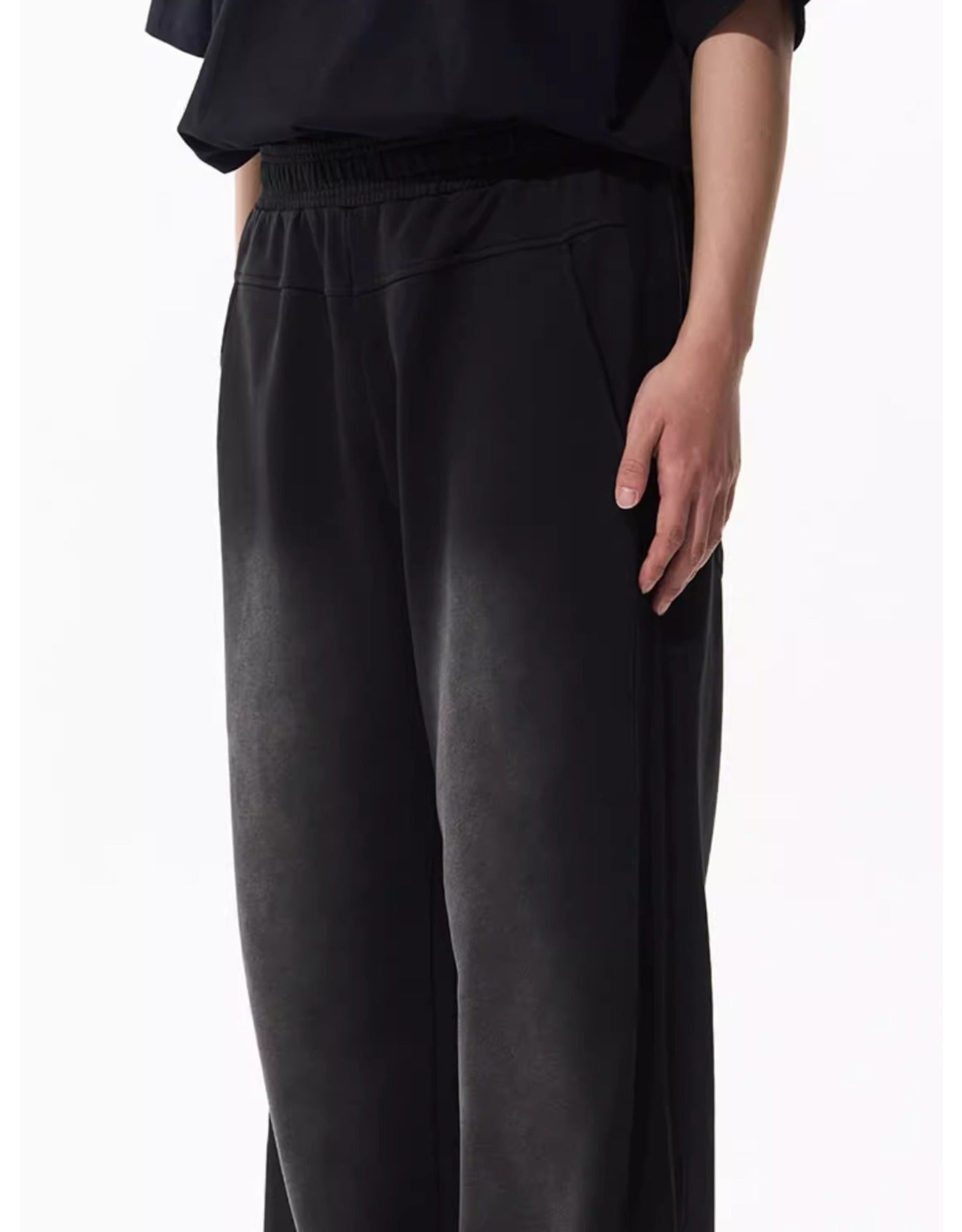 Washed Gradient Pure Cotton Relaxed Sweatpants - CHINASQUAD