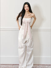 Linen Elastic Drawstring Wide-Leg Pants - CHINASQUAD