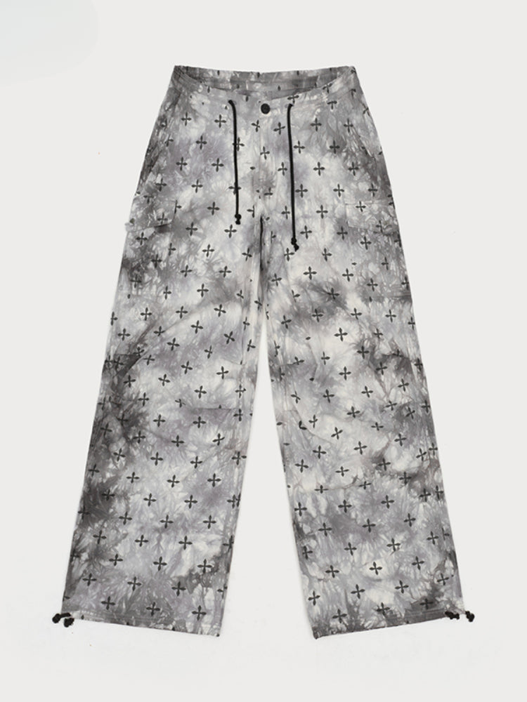 Tie-Dye All-Over Print Casual Cargo Pants - CHINASQUAD