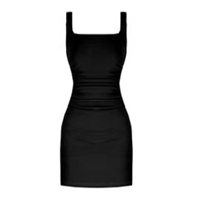 Square-Neck Stretch Bodycon Camisole Dress