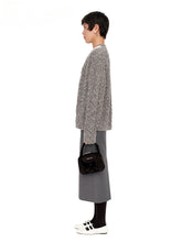 Gray & Brown V-Neck Cable Knit Pullover - CHINASQUAD