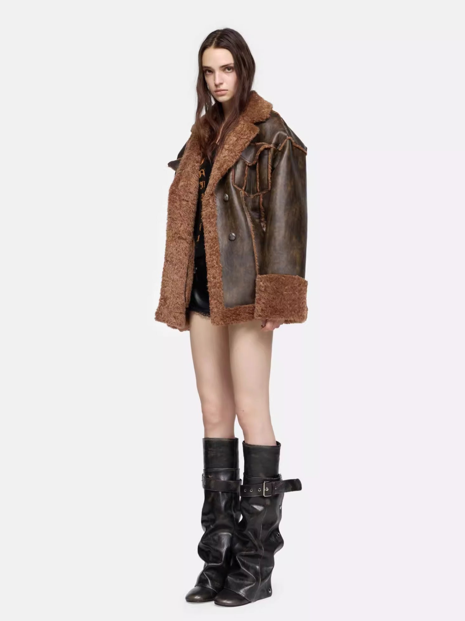 Faux Shearling Bonded Jacket