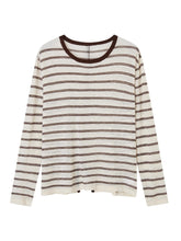 Retro Stripe Versatile Knit T-Shirt - CHINASQUAD