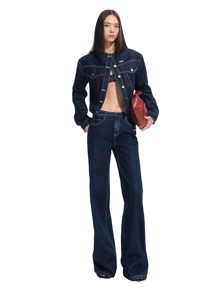 +5CM N4 Pro Raw Denim Mid-waist Jeans - CHINASQUAD