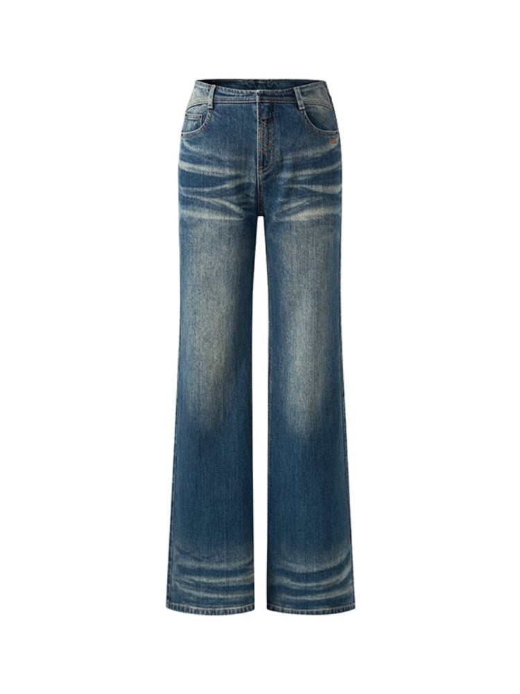Natural Waist Fitted Straight Jeans - CHINASQUAD
