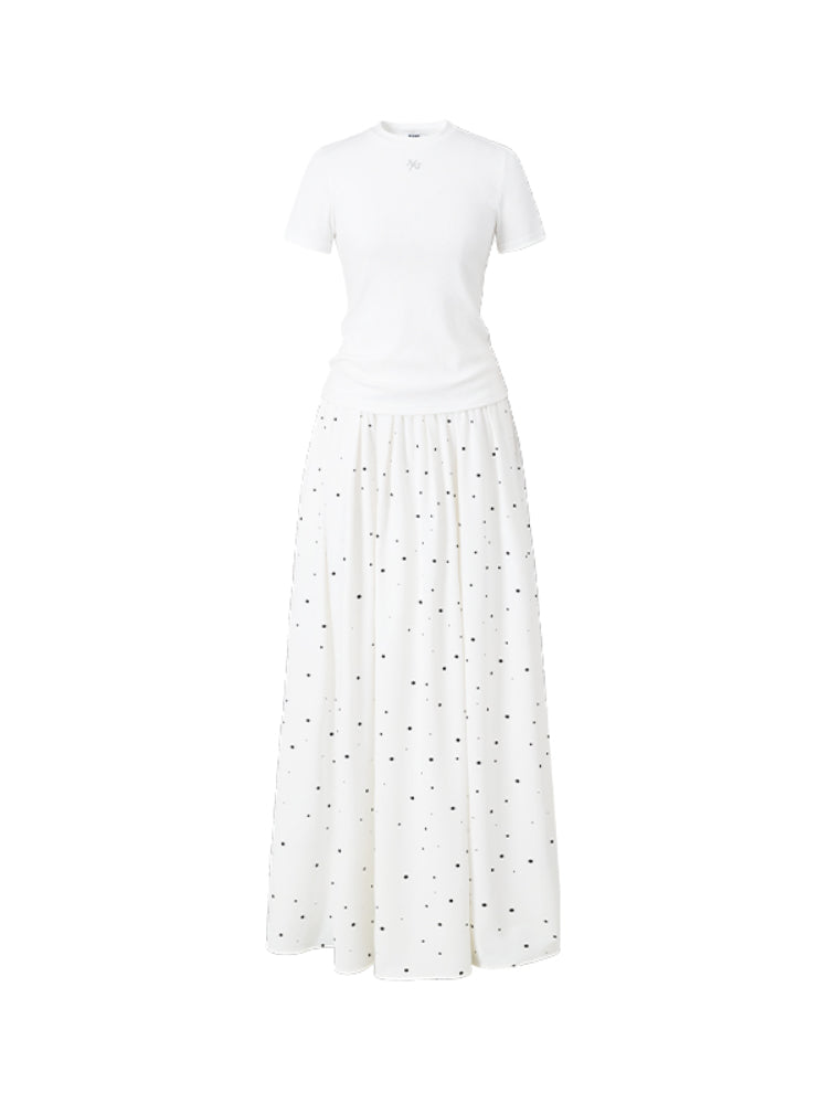 Polka-Dot Patchwork Dress - CHINASQUAD