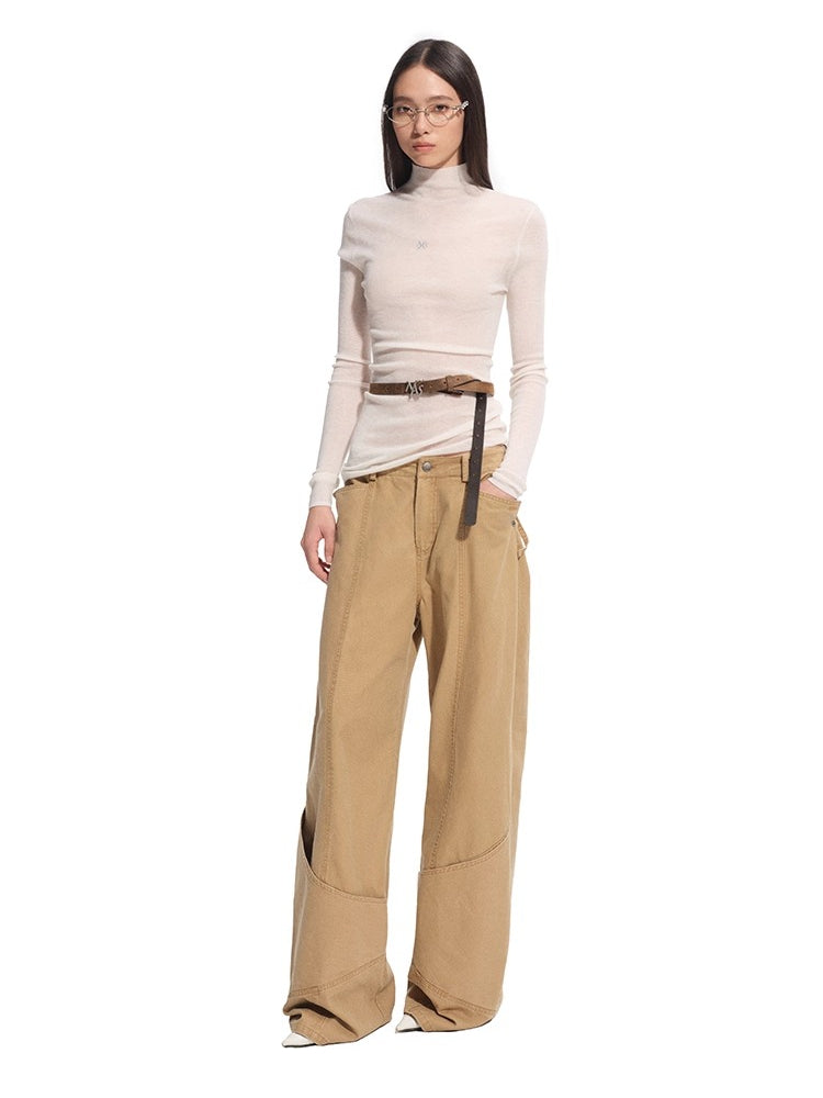 "Djembe Series" Meghan High-Neck Long-Sleeve Knit Sweater - CHINASQUAD