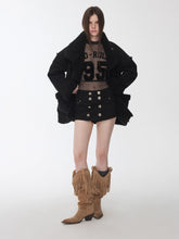 Washed Camo Double-Breasted Canvas Skort - CHINASQUAD