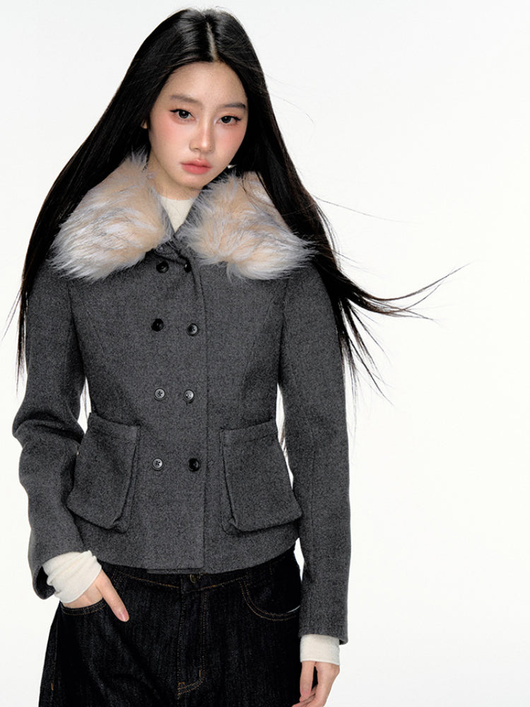 Grey Short Down Jacket - CHINASQUAD