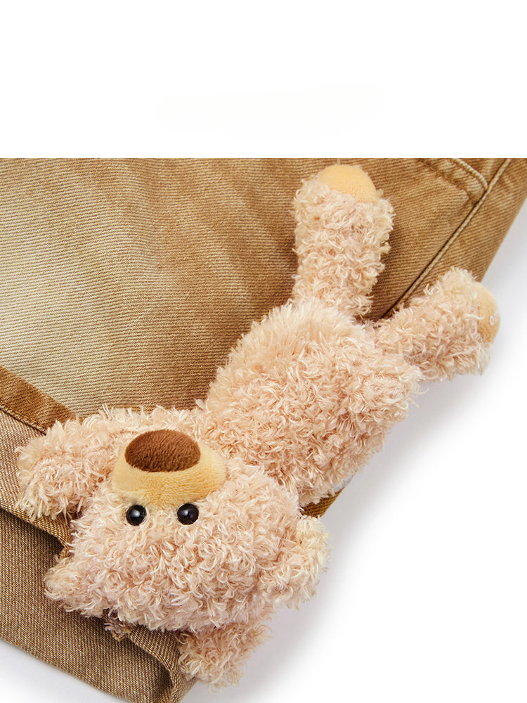 Cuffed A-Line Denim Shorts - CHINASQUAD