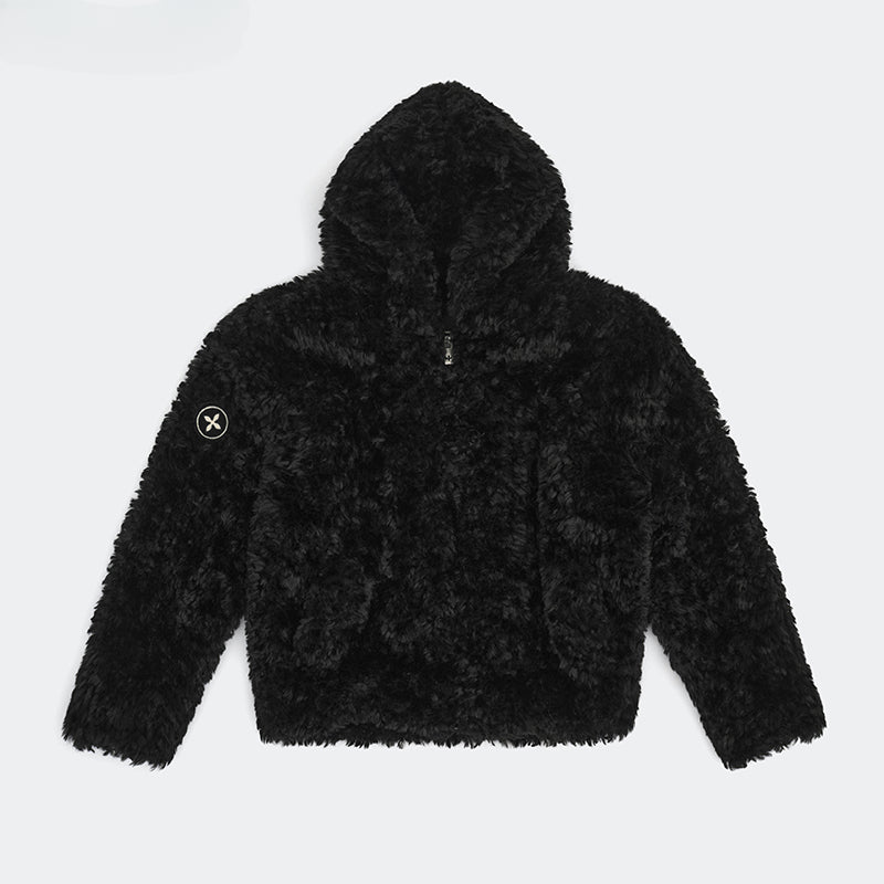 Cross Patch Fur Coat - CHINASQUAD